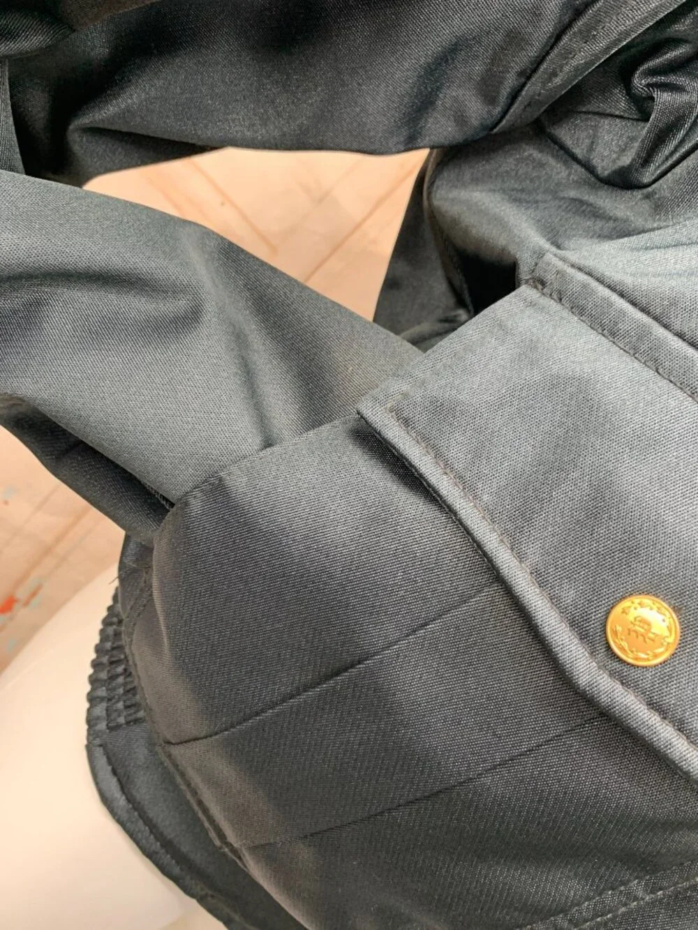 Golden Fleece Uniform Outerwear Jacket 38 Black Titan Cloth Faux Fur Collar Gold